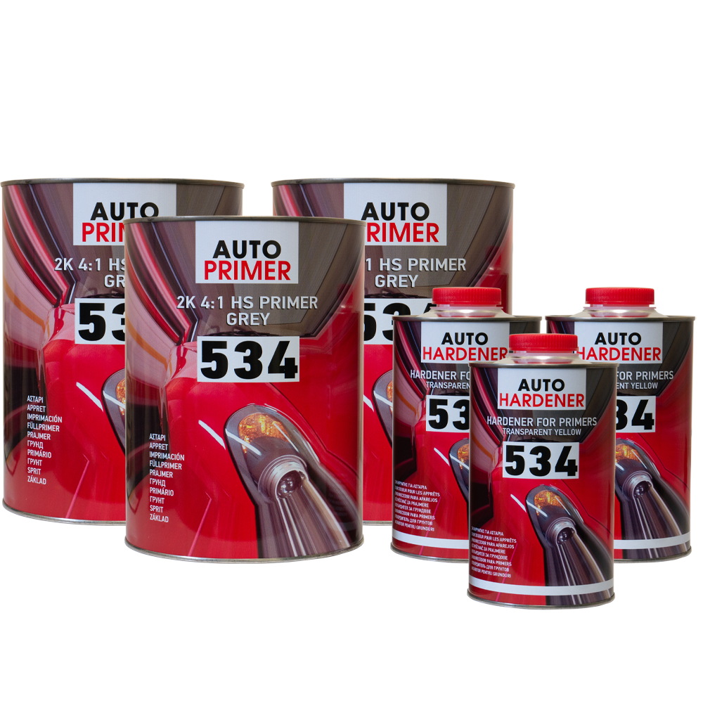 HB Body 534 2K Grey Primer 5 Litre Kit x 3 Trade Car Paints Bulk Prices