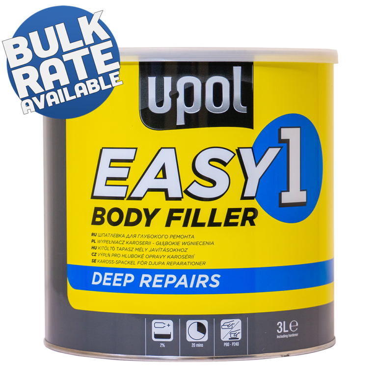 thumbnail image 2 of UPOL EASY 1 Lightweight Car Body Filler – 3L With Hardener & Spreader, Deep Repair 2 of 5
