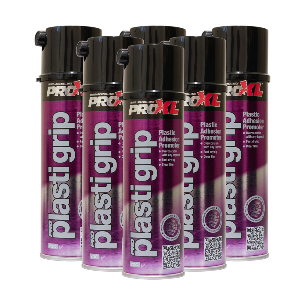ProXL PlastiGrip Clear Plastic Primer 6 x 500ML Aerosols Trade Car Paints Bulk Prices