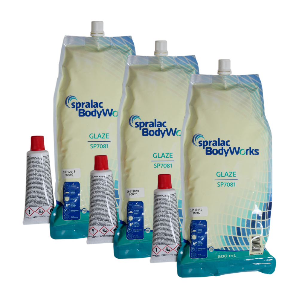 Spralac GLAZE Self Leveling SP7081 600ml X 3 Trade Car Paints Bulk spralac-glaze-self-leveling-sp7081-600ml-x-3-trade-car-paints-bulk