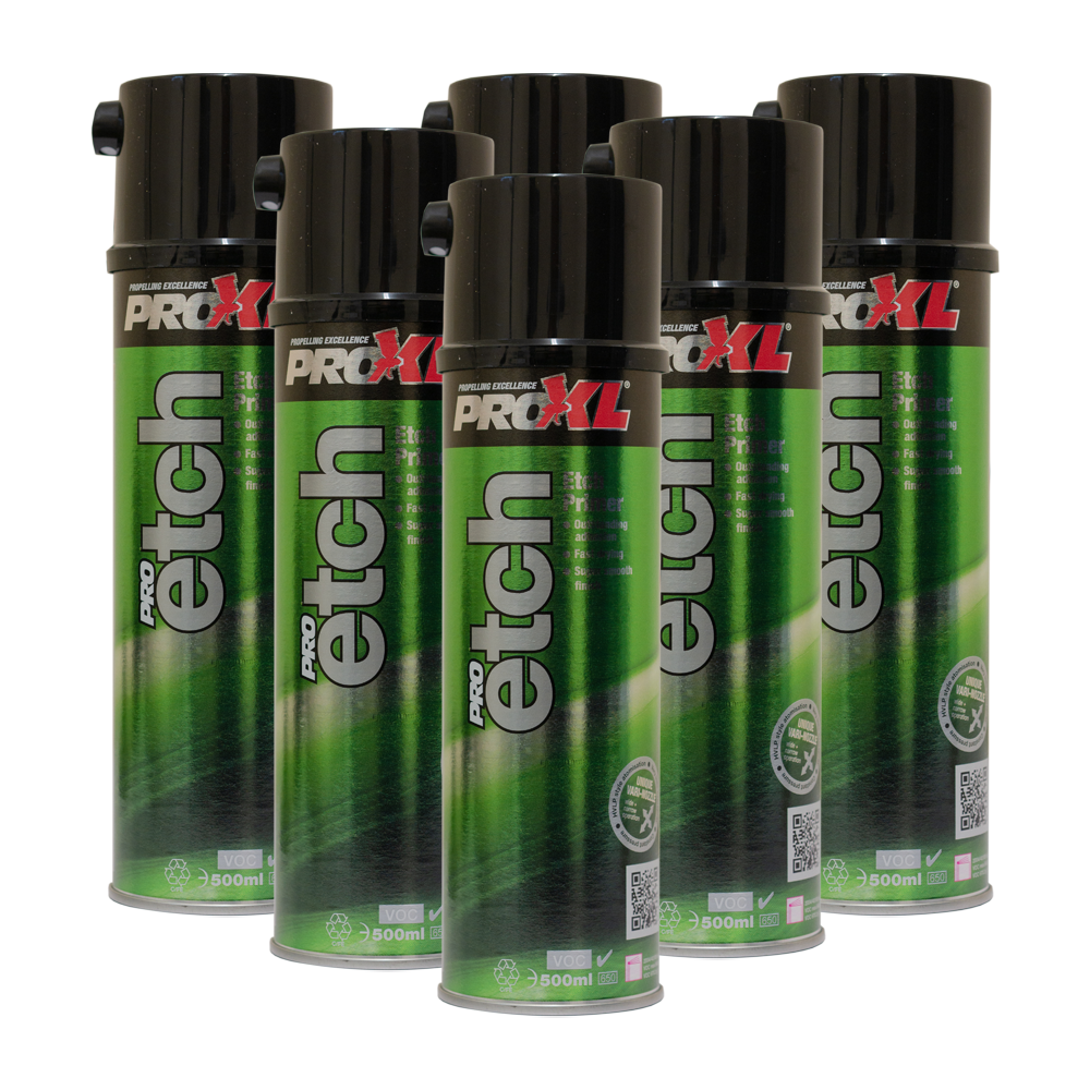 ProXL Etch Primer 500ml Aerosol x 6 Trade Car Paints Bulk Prices