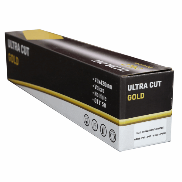 Ultra Cut Gold Velcro Strips 70x420mm PK50